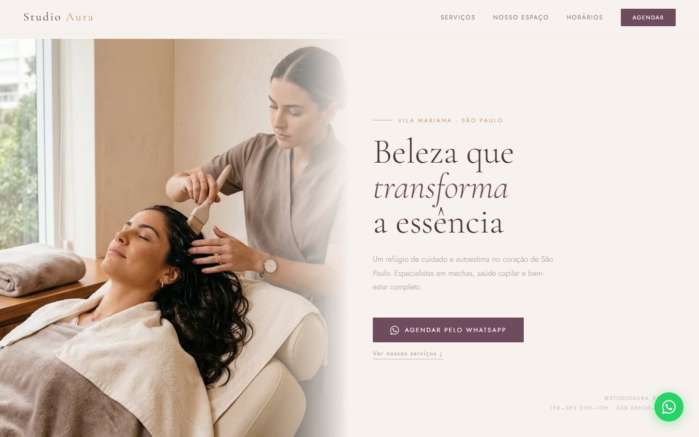 Site criado pela Presença Certa · Beleza