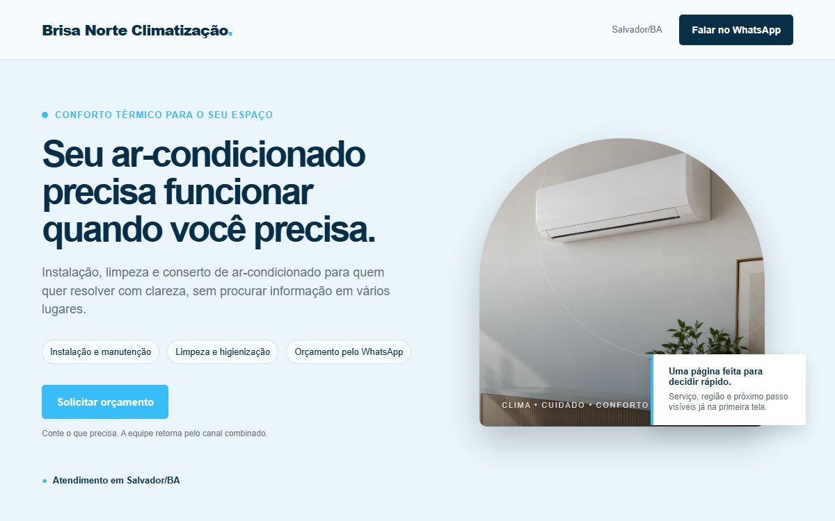 Site criado pela Presença Certa · Ar-condicionado