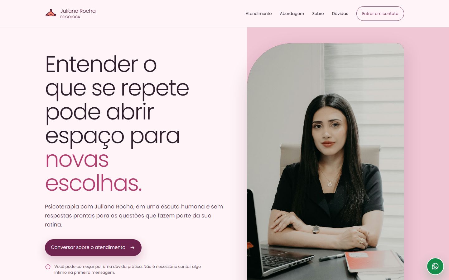 Site criado pela Presença Certa · Psicologia